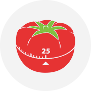 Concept of pomodoro timer and app Royalty Free Vector Image